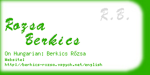 rozsa berkics business card